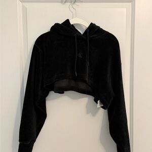 Calvin Klein Cropped Black Hoodie